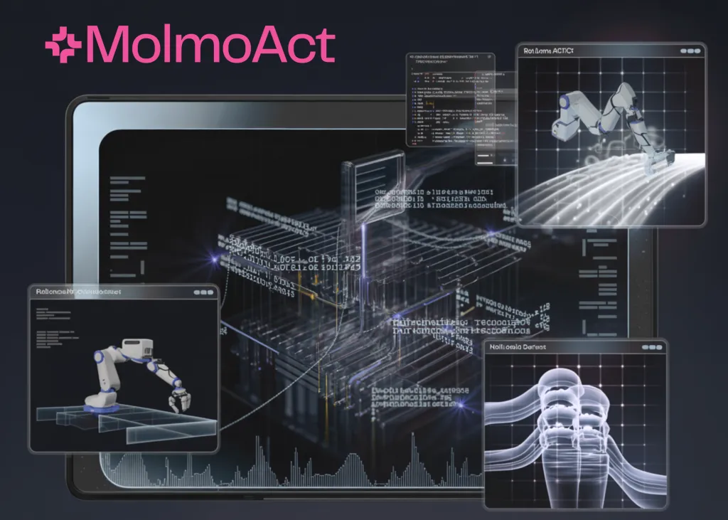 Implementare Cod MolmoAct: Raționament Spațial cu Percepție de Adâncime, Urmărire Vizuală a Traiectoriilor și Predicție a Acțiunilor Robotice