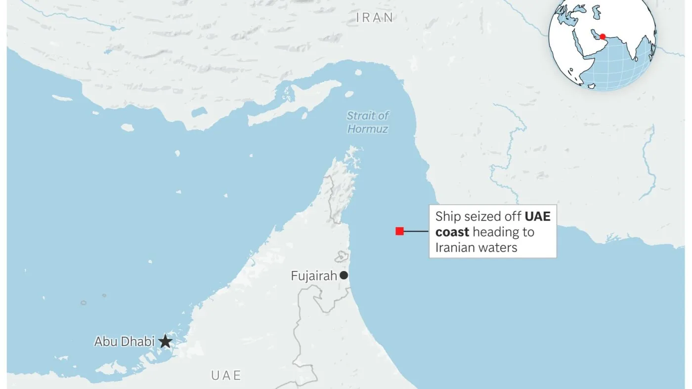 Tensiuni în creștere lângă Strâmtoarea Hormuz: o navă sechestrată și alta scufundată