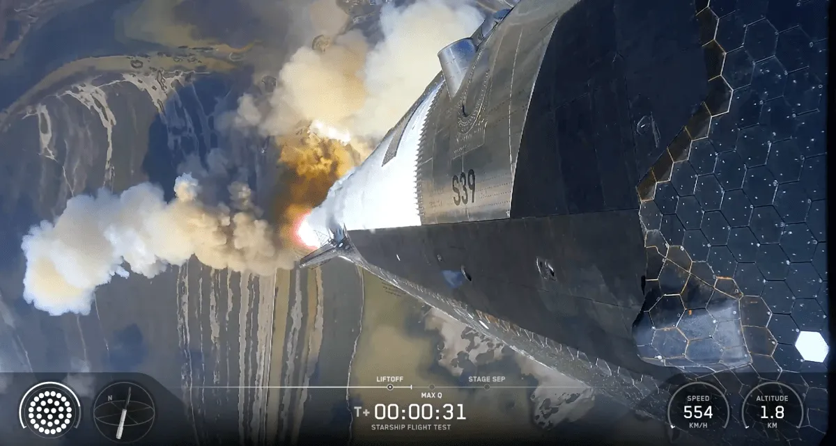 SpaceX lansează pentru prima dată Starship V3, dar pierde propulsorul la întoarcere