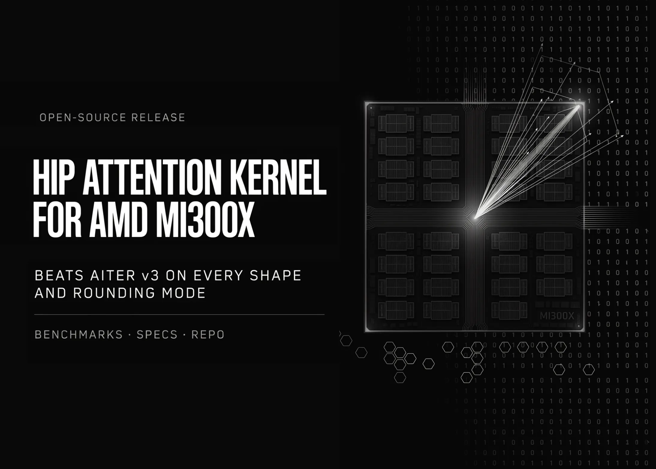 MoonMath AI lansează open-source un kernel de atenție HIP pentru AMD MI300X care depășește AITER v3 în toate formele și modurile de rotunjire