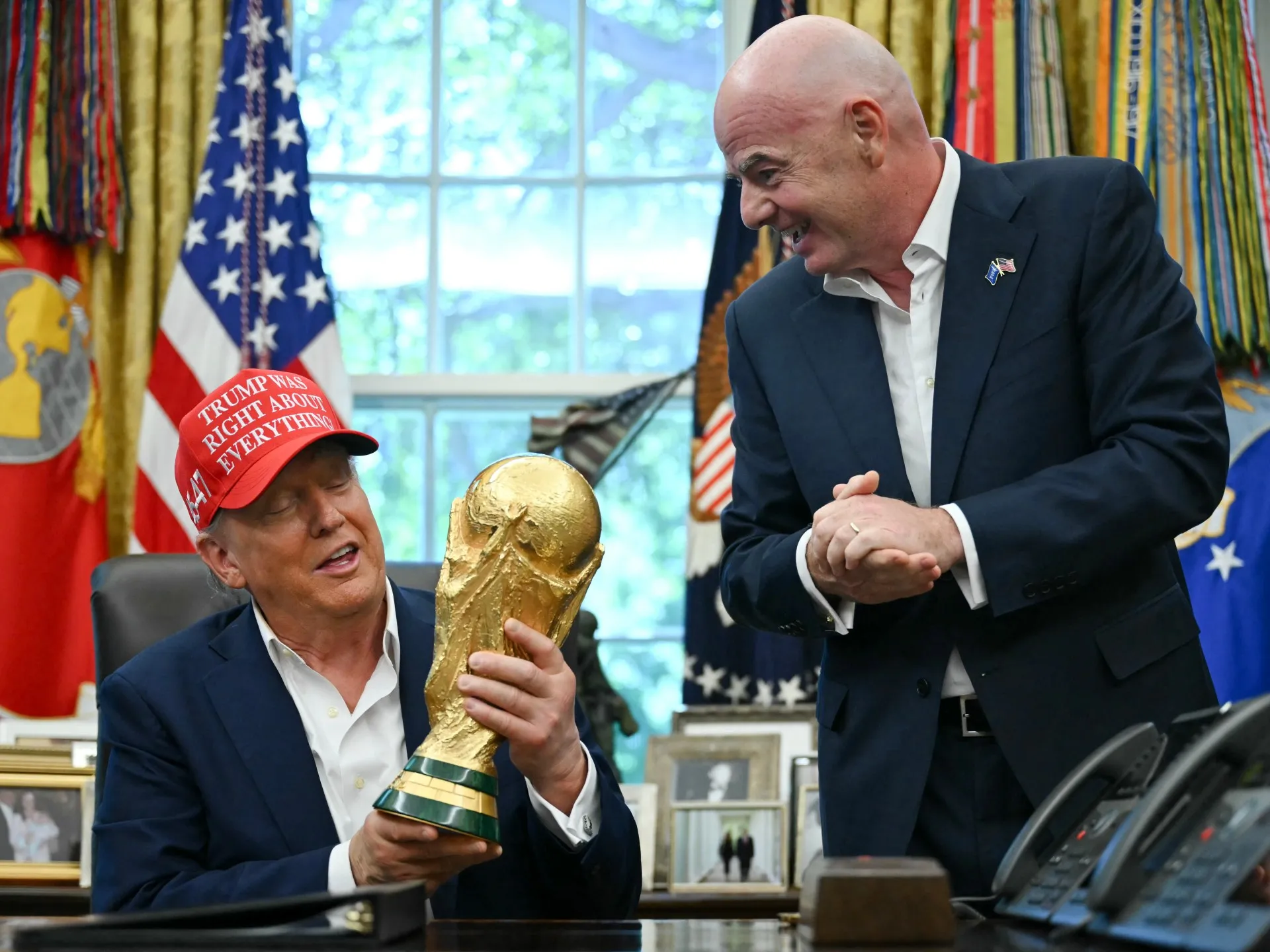 Donald Trump va participa la finala Cupei Mondiale și va înmâna trofeul, anunță Infantino